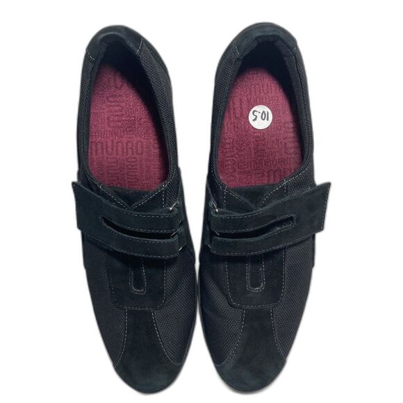 MUNRO Joliet Black Suede Fabric Comfort Shoe Hook Loop Slip On Shoes 10.5 - Picture 2 of 14